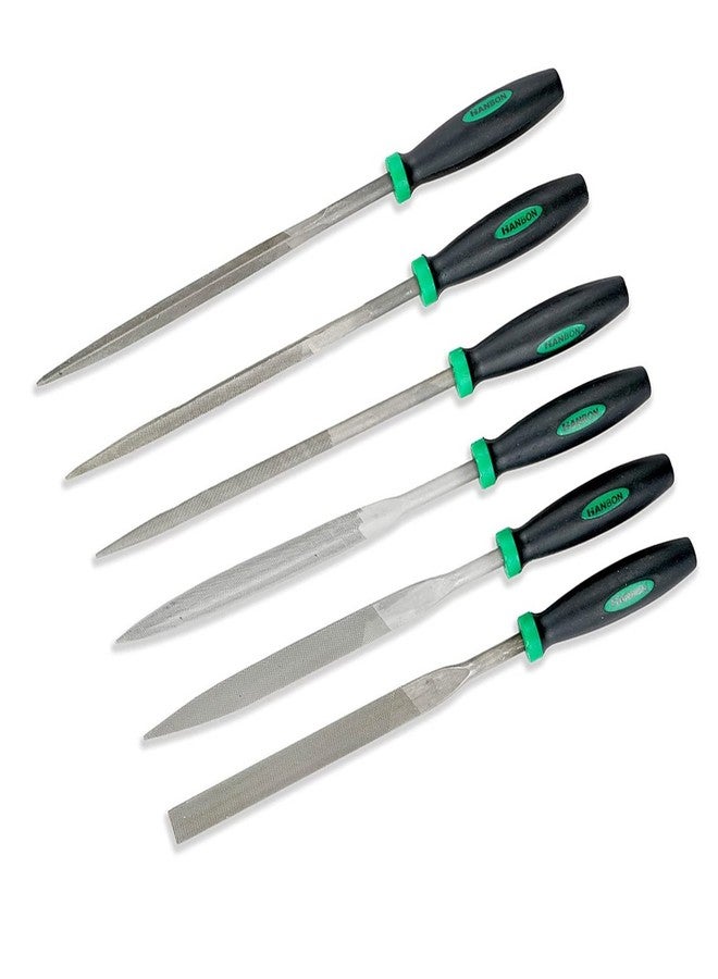 Malfah Enterprises مجموعة مبارد إبر فولاذية من مالفاه، 6 قطع بمقبض معدني وبلاستيكي، رقم المنتج 272106 - Image 5